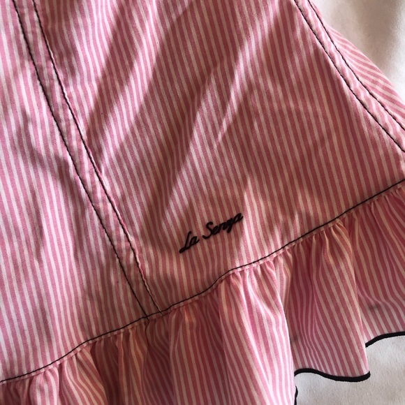 LA SENZA baby pink corset top with black bow - Picture 6 of 8